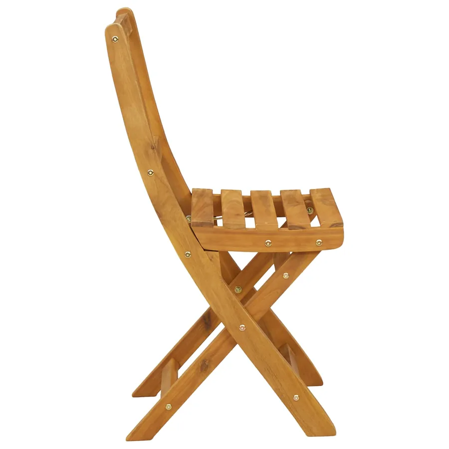 Chaises de bistrot d'extérieur 8 pcs Naturel 40 x 42 x 85 cm - 6