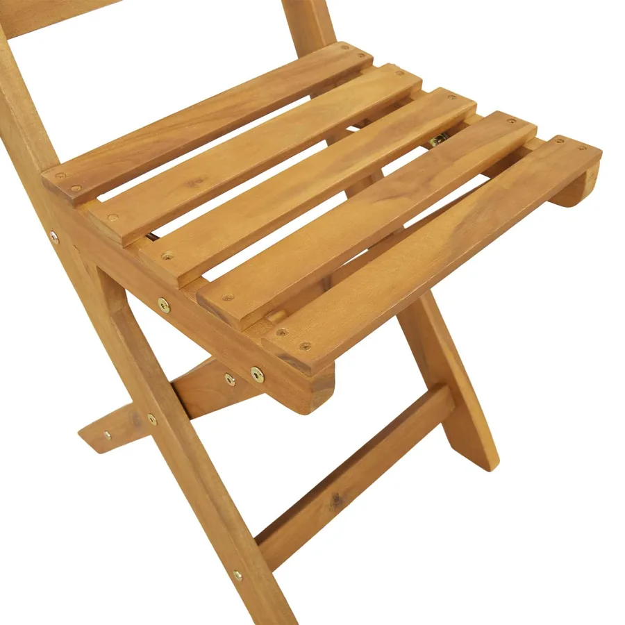 Chaises de bistrot d'extérieur 8 pcs Naturel 40 x 42 x 85 cm - 9