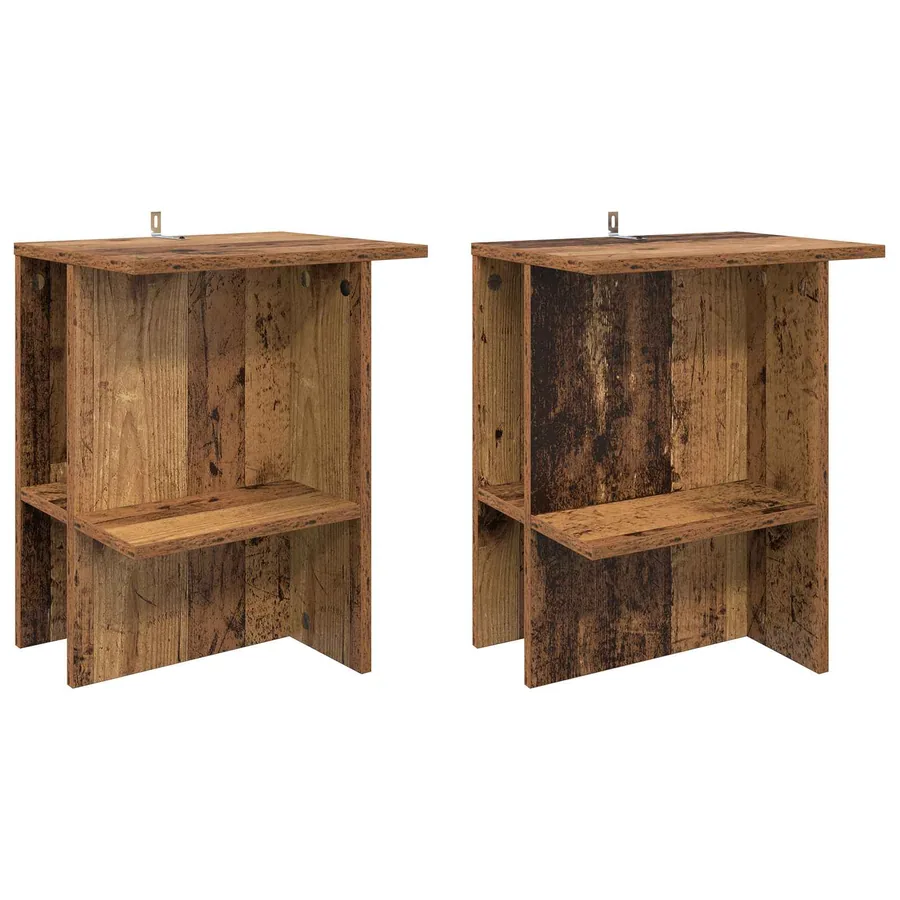 Table basse 2 pcs Bois ancien 40 x 30 x 49 cm Bois d'ingénierie - 2