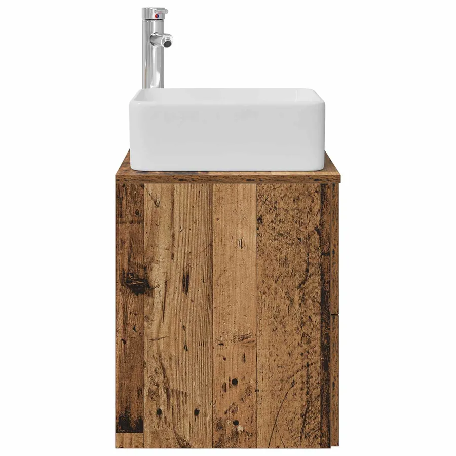 Vanité de lavabo mural Bois ancien 53 x 34,5 x 63 cm - 4