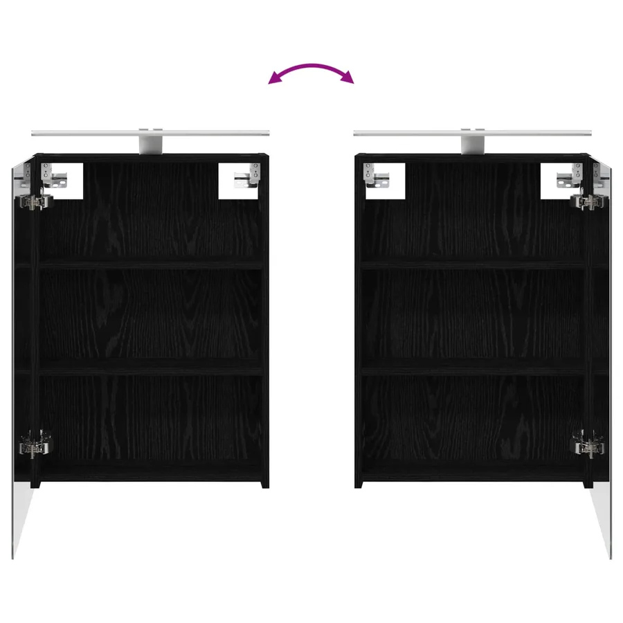 Ensemble de mobilier de salle de bain 5 pcs Chêne noir - 12