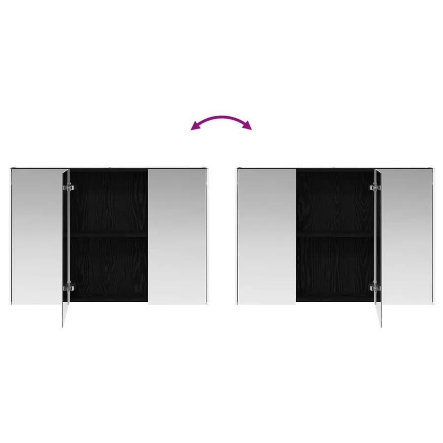 Ensemble de mobilier de salle de bain 4 pcs Chêne noir - 12