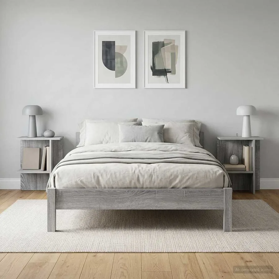 Table basse 2 pcs Sonoma gris 40 x 30 x 49 cm Bois d'ingénierie