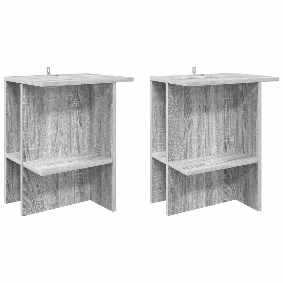 Table basse 2 pcs Sonoma gris 40 x 30 x 49 cm Bois d'ingénierie - 2
