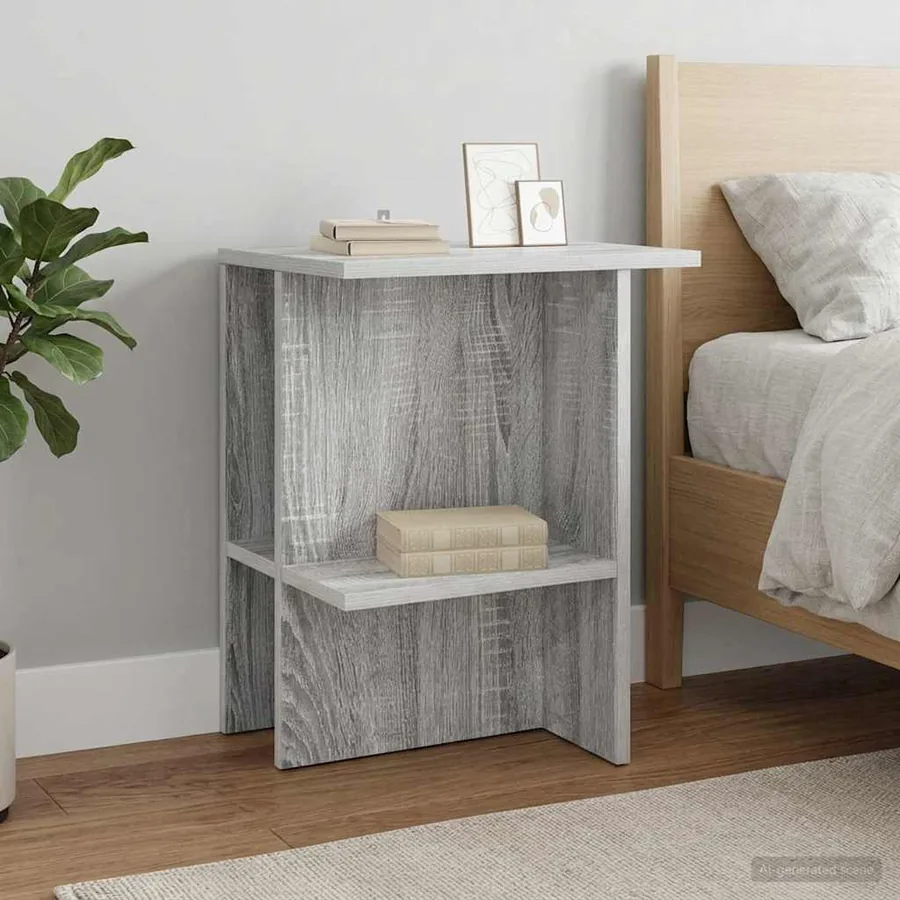 Table basse 2 pcs Sonoma gris 40 x 30 x 49 cm Bois d'ingénierie - 4
