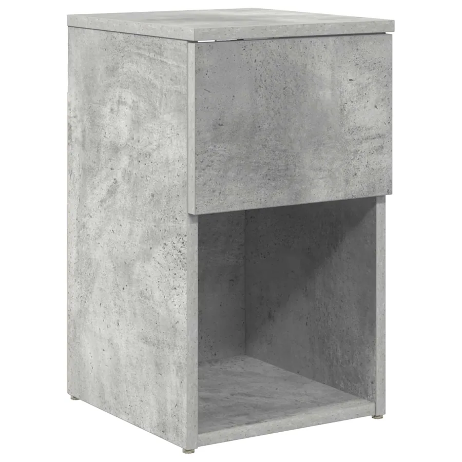 Armoire de lit 2 pcs Gris béton 29 x 31,5 x 49 cm - 5