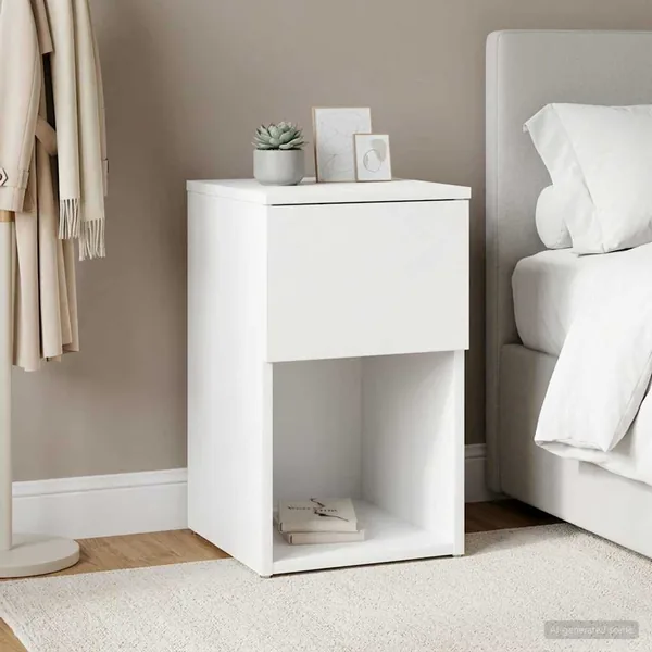 Armoire de lit Blanc 29 x 31,5 x 49 cm Bois d'ingénierie