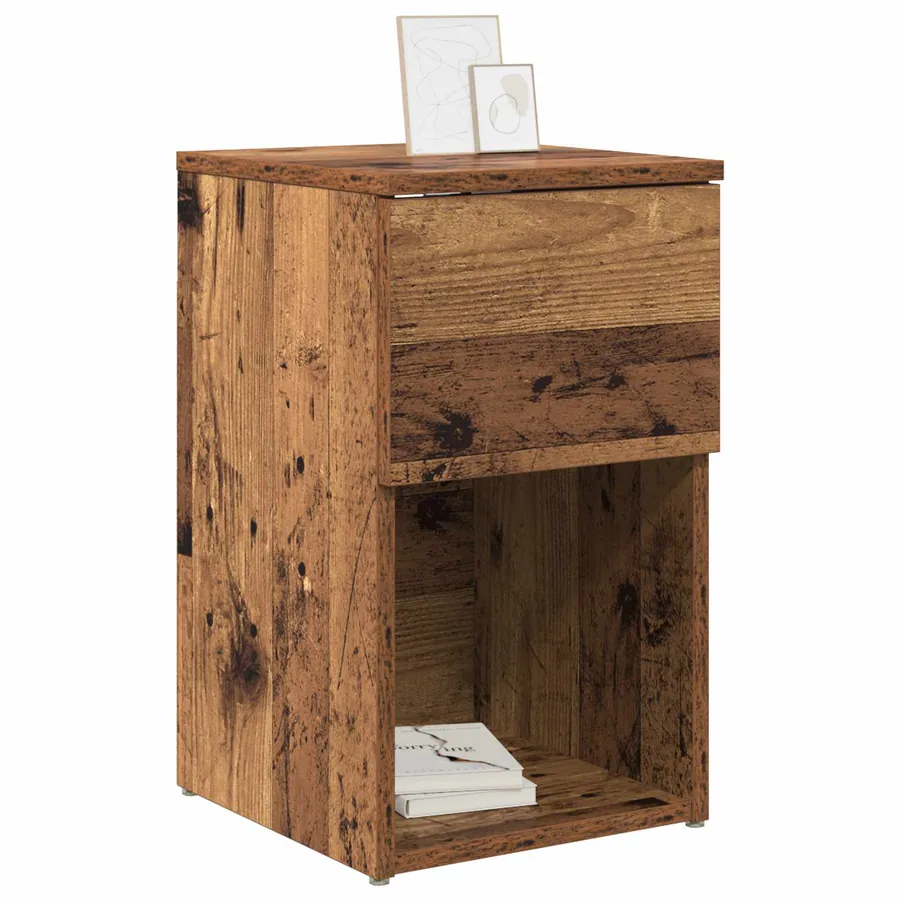 Armoire de lit 2 pcs Bois ancien 29 x 31,5 x 49 cm - 3