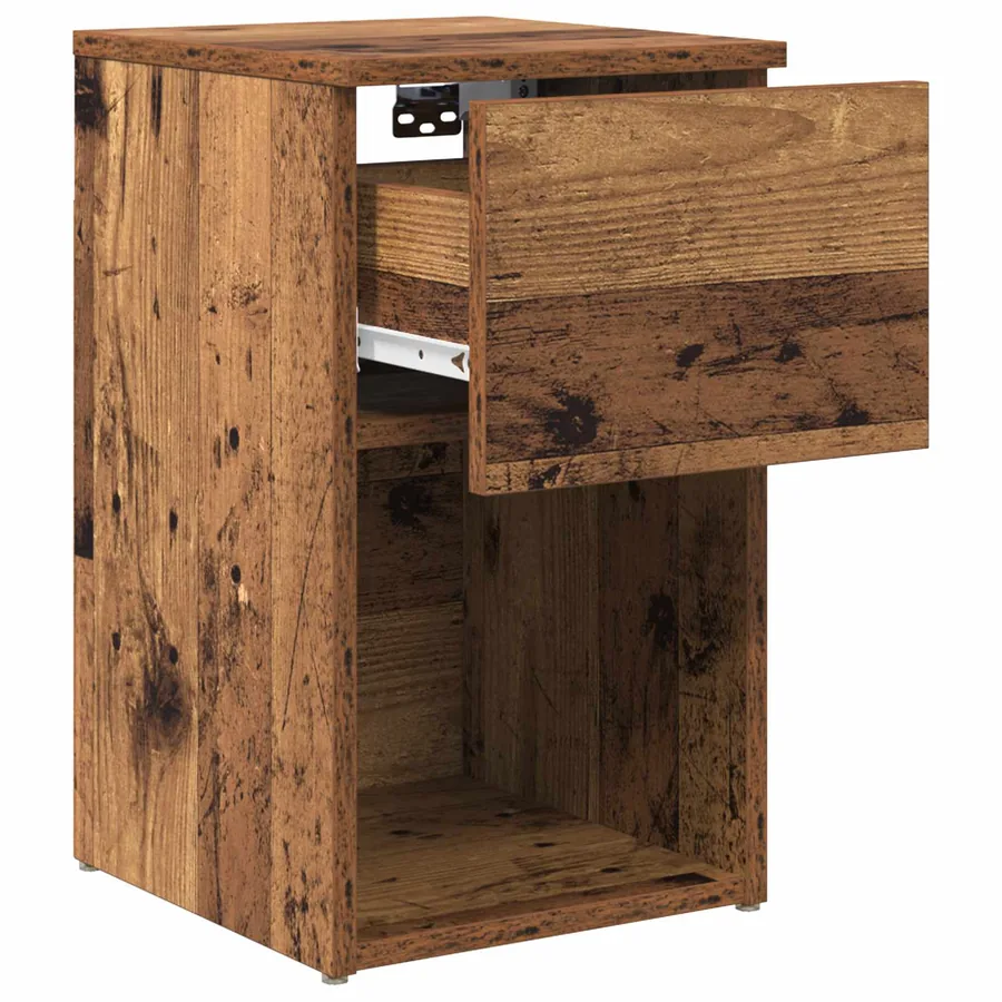 Armoire de lit 2 pcs Bois ancien 29 x 31,5 x 49 cm - 6