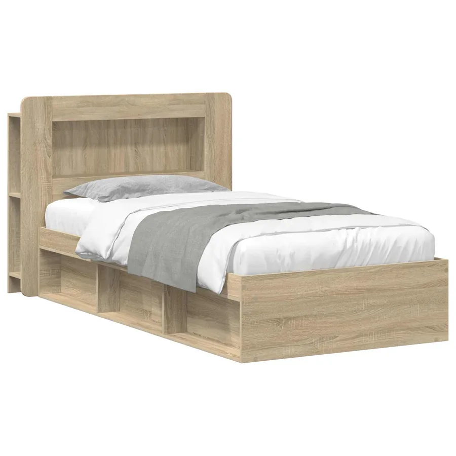 Cadre de lit avec rangement Chêne Sonoma 90 x 190 cm - 2
