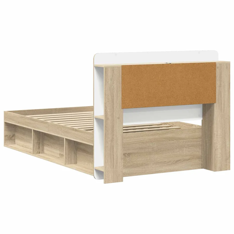 Cadre de lit avec rangement Chêne Sonoma 90 x 190 cm - 5