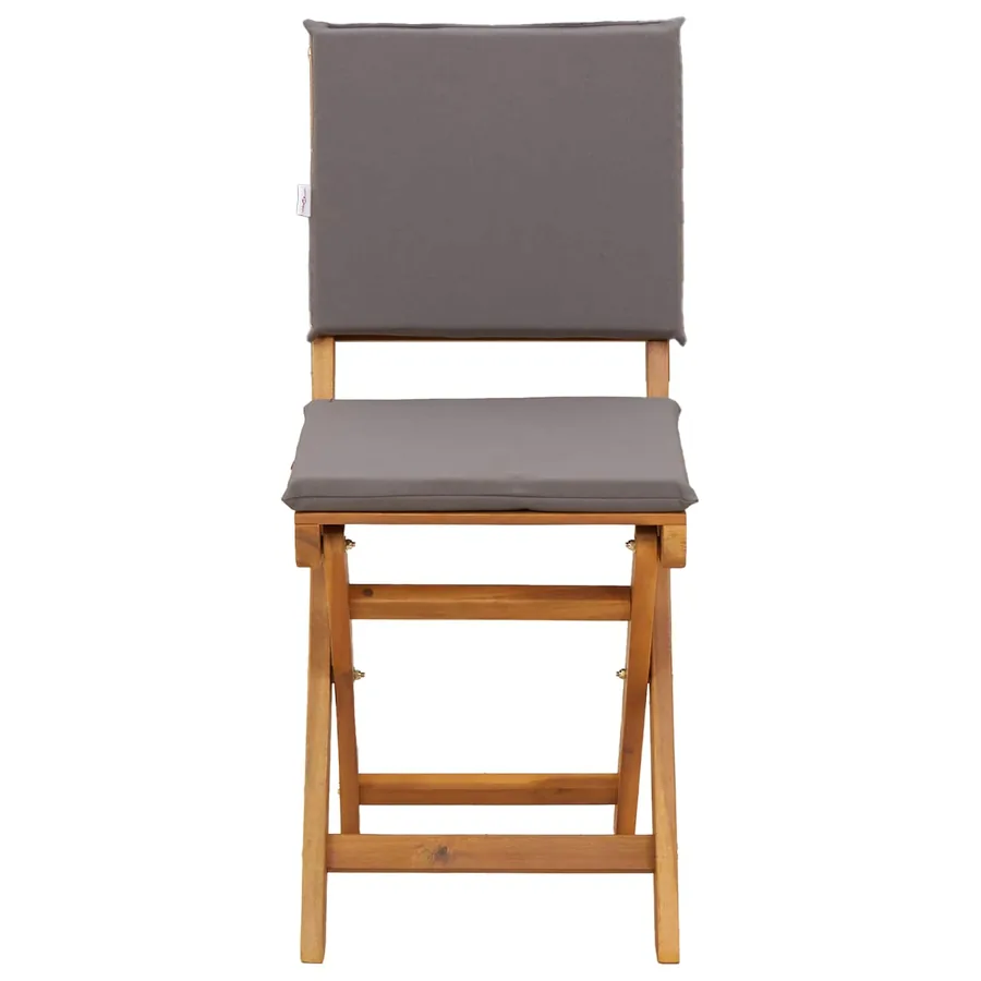 Ensemble bistro de jardin 5 pcs Naturel et gris foncé - 5