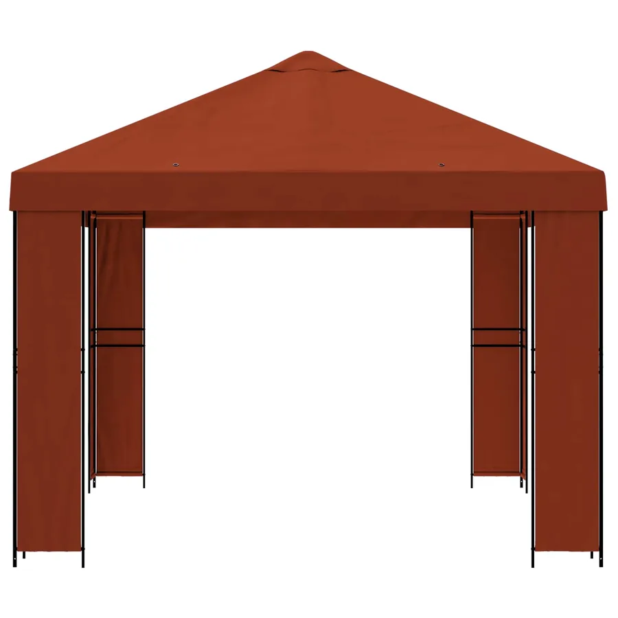 Pavillon 4 × 3 m Terre cuite Polyester et Acier 190 gsm - 4