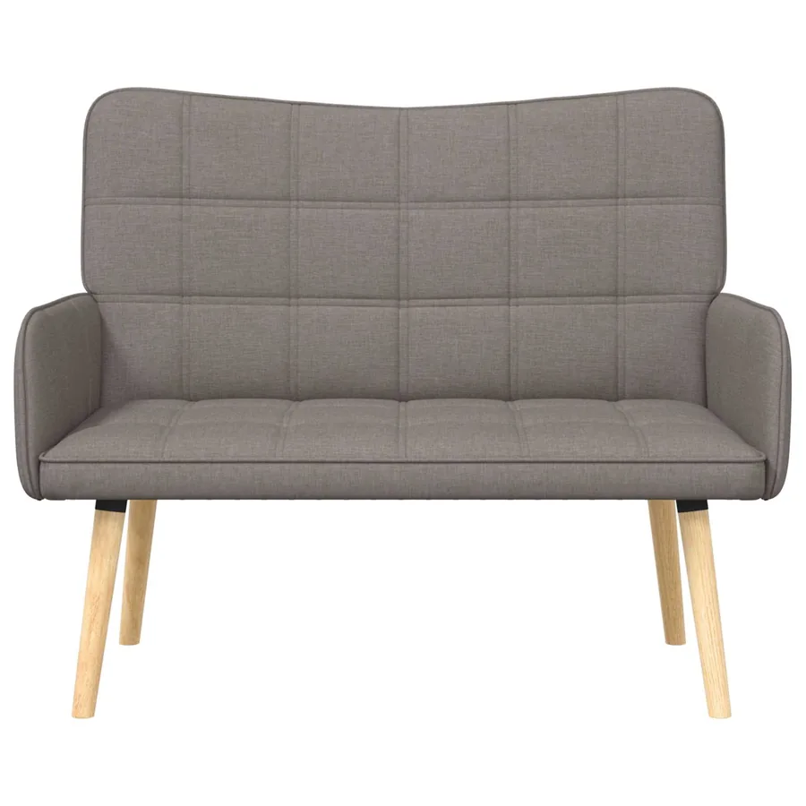 Sofa 2 places Taupe 115 x 61 x 87 cm Tissu - 4