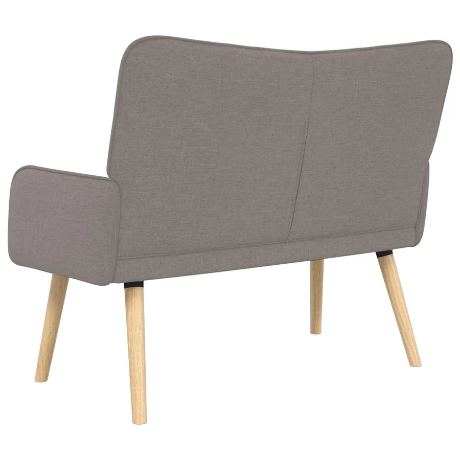 Sofa 2 places Taupe 115 x 61 x 87 cm Tissu - 6
