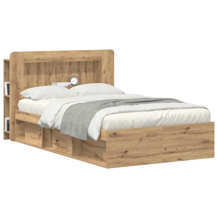 Cabinet de Tête de Lit Chêne artisanal 100 cm Bois d’ingénierie - 3