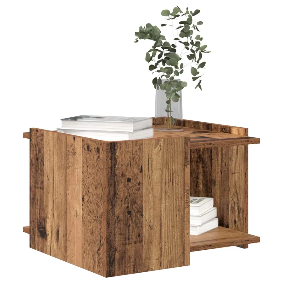 Table basse Bois ancien 50,5 x 50 x 33 cm Bois d'ingénierie - 3