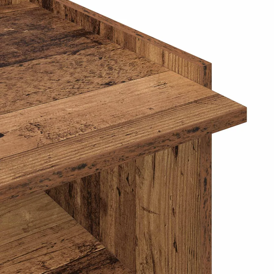 Table basse Bois ancien 50,5 x 50 x 33 cm Bois d'ingénierie - 8