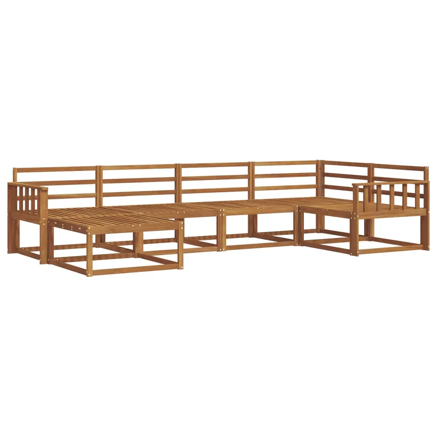 Ensemble de canapés d'extérieur 6 pcs Naturel - 2