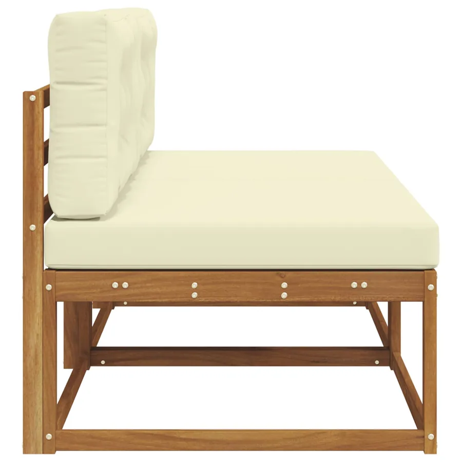 Sofa de milieu extérieur avec coussin 2 Pièce Naturel - 4