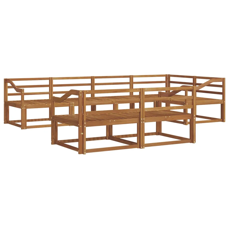 Ensemble de canapés d'extérieur 7 pcs Naturel - 2
