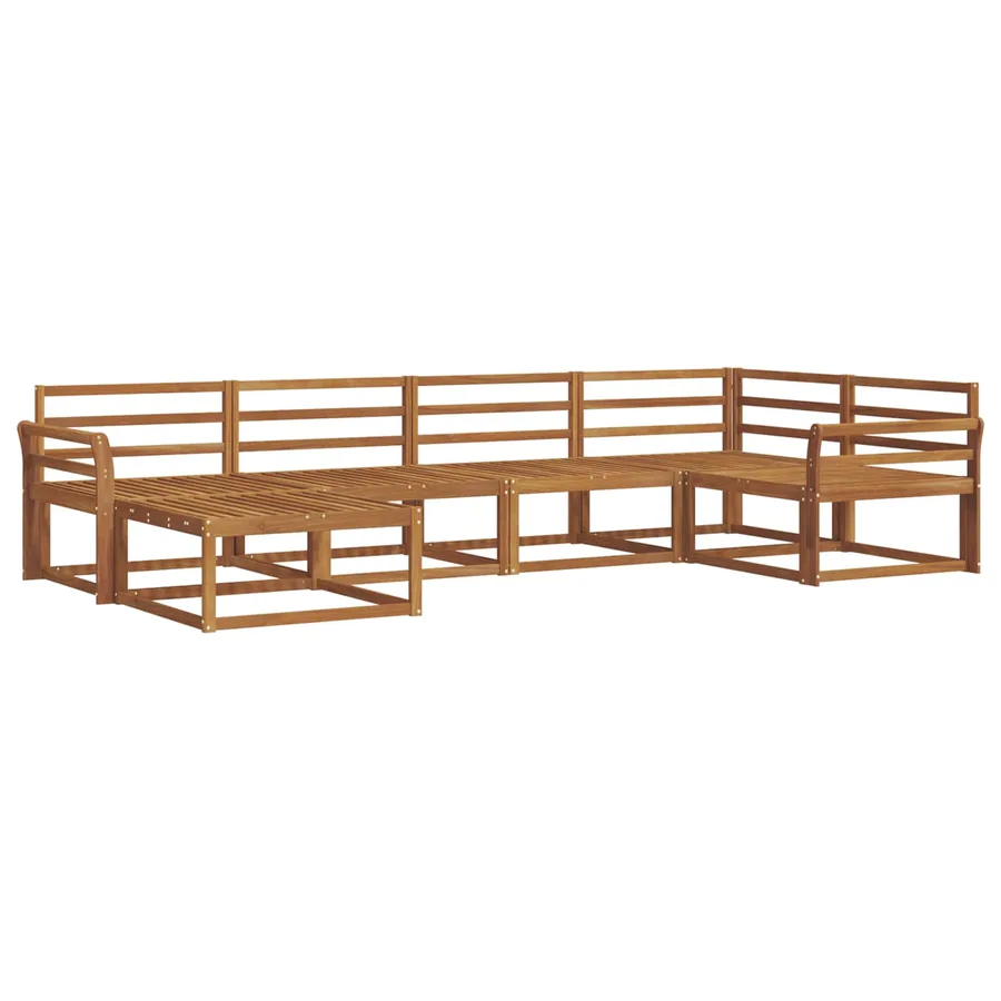 Ensemble de canapés d'extérieur 6 pcs Naturel - 2