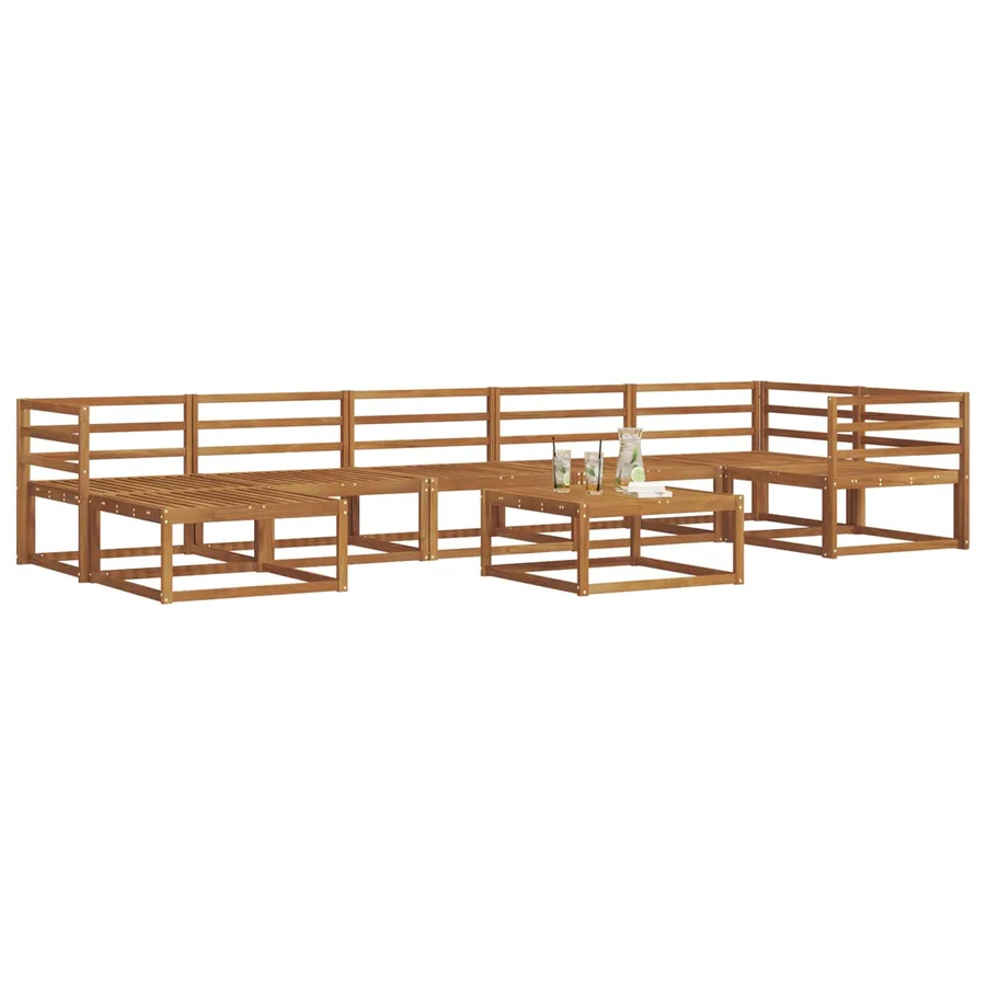 Ensemble de canapés d'extérieur 8 pcs Naturel - 3