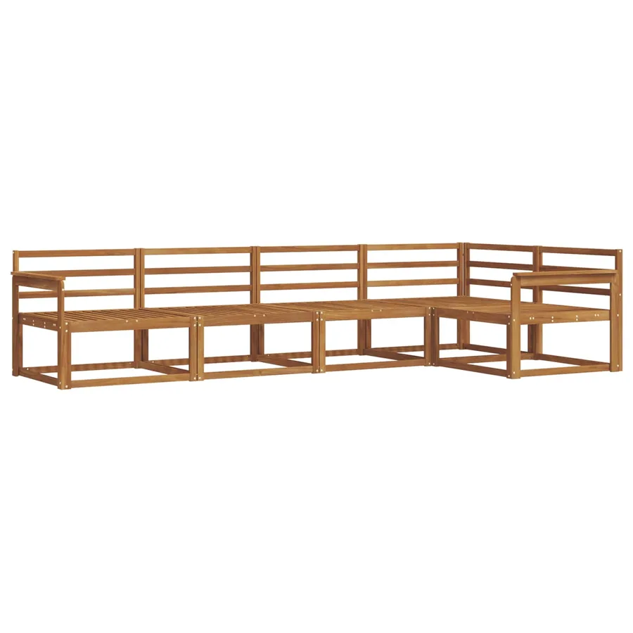 Ensemble de canapés d'extérieur 5 pcs Naturel - 2