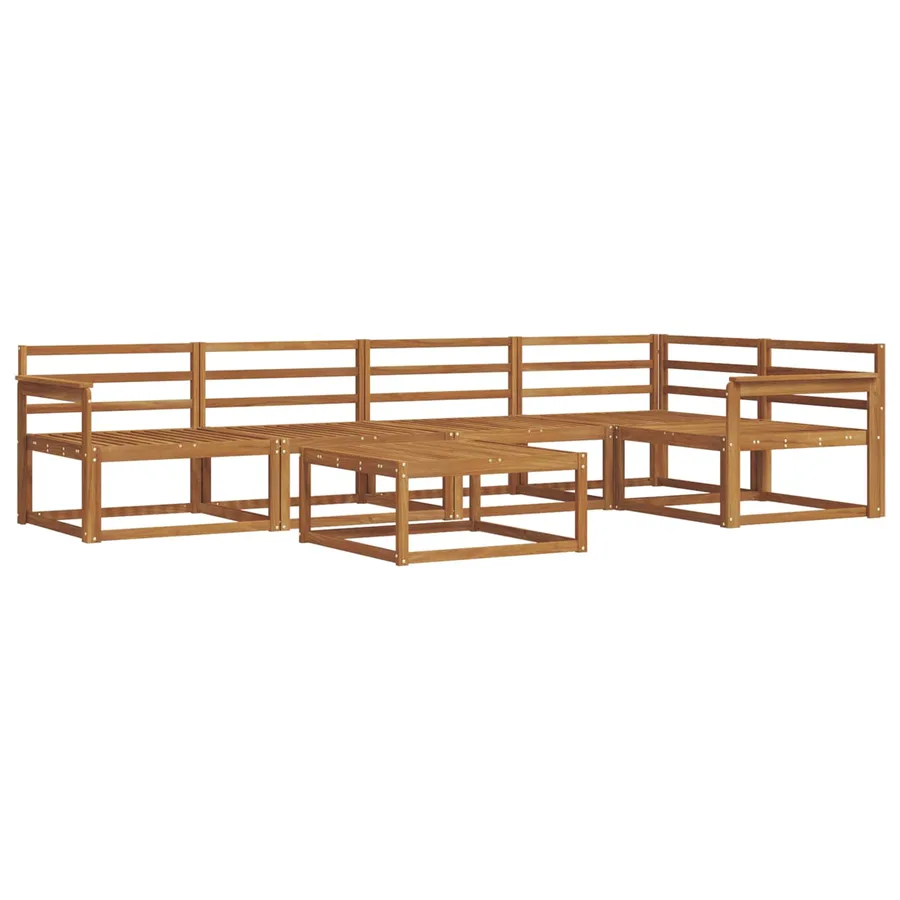 Ensemble de canapés d'extérieur 6 pcs Naturel - 2