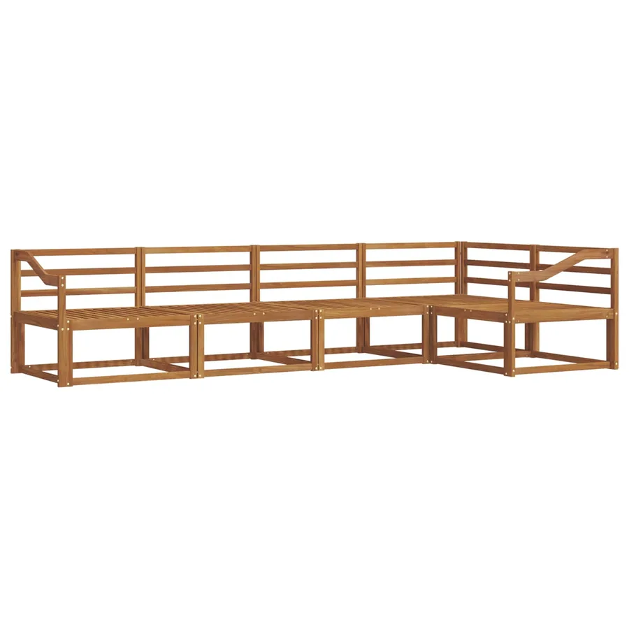 Ensemble de canapés d'extérieur 5 pcs Naturel - 2