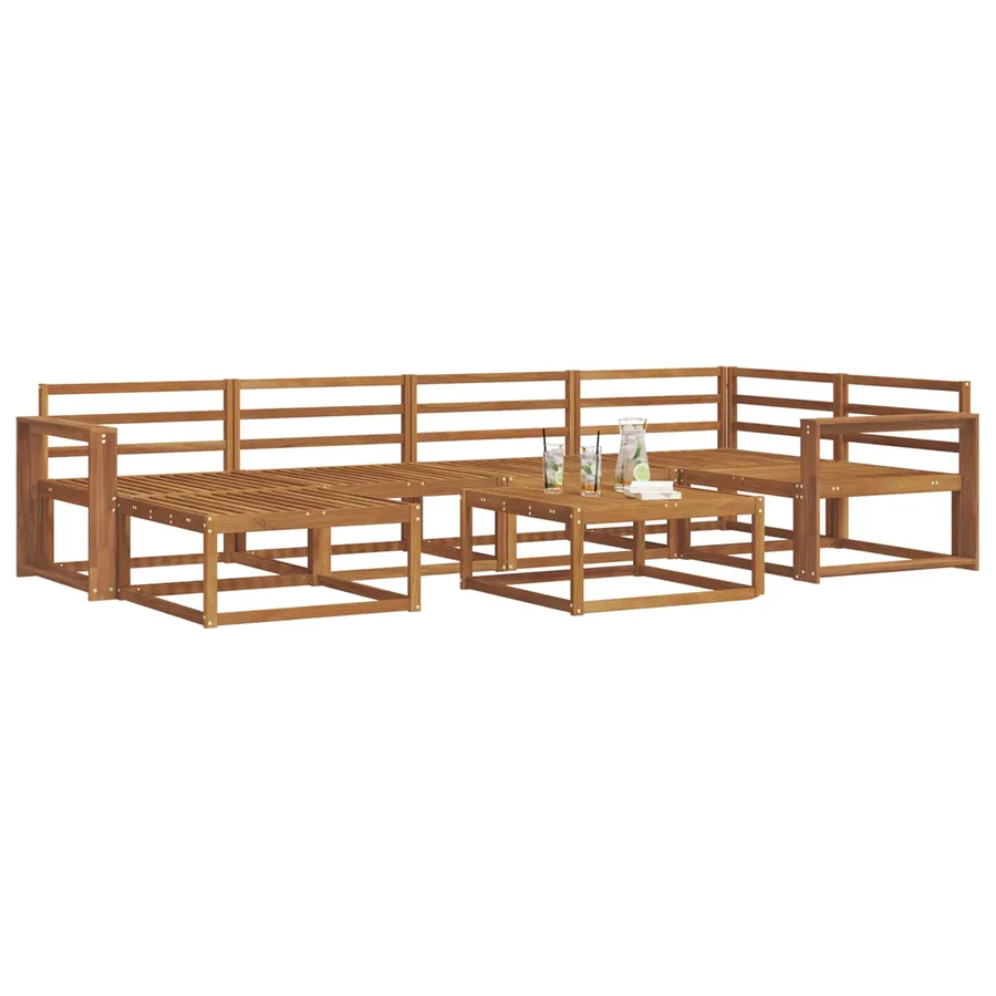 Ensemble de canapés d'extérieur 7 pcs Naturel - 3