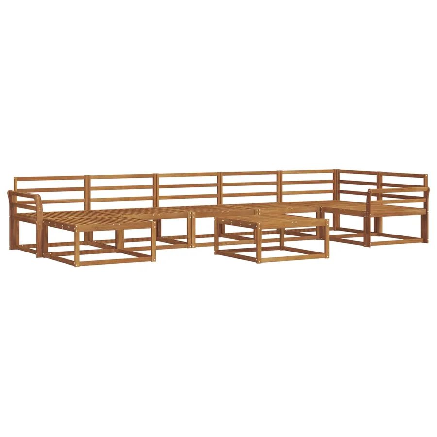 Ensemble de canapés d'extérieur 8 pcs Naturel - 2