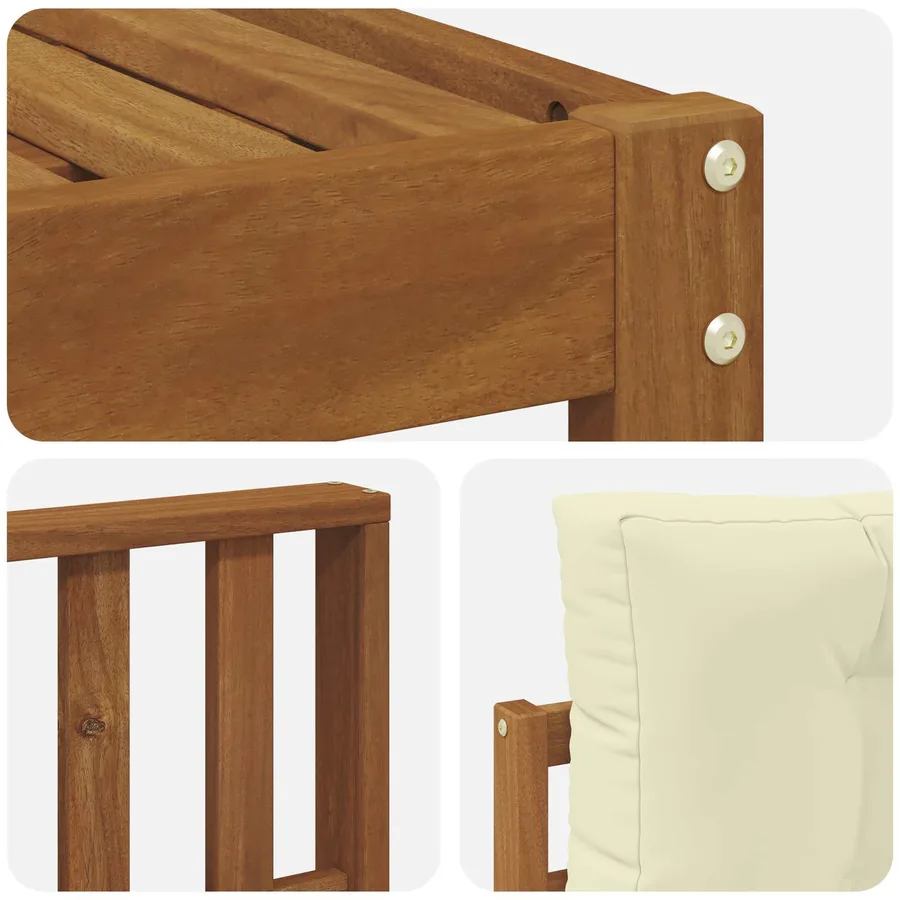 Ensemble de canapés d'extérieur 7 pcs Naturel et Crème - 6