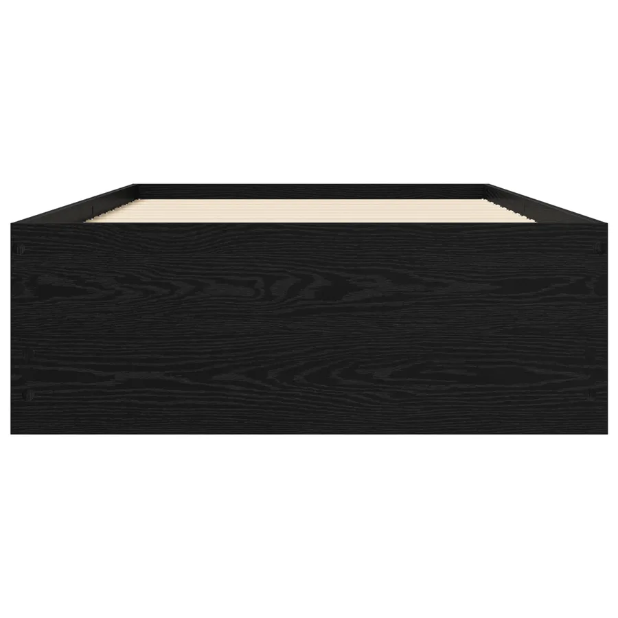 Cadre de lit avec rangement avec tiroir Chêne noir 80 x 200 cm - 3