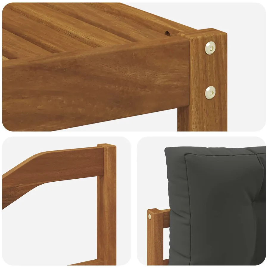 Ensemble de canapés d'extérieur 5 pcs Naturel et Anthracite - 5