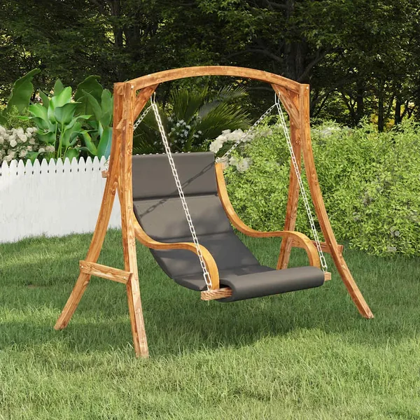 Balancelle sans balançoire avec coussin Bois courbé massif
