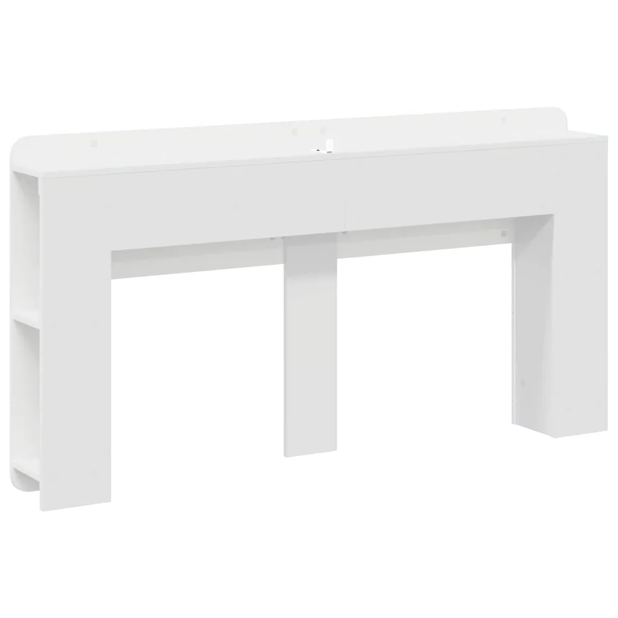 Cabinet de Tête de Lit Blanc brillant Bois d'ingénierie - 7