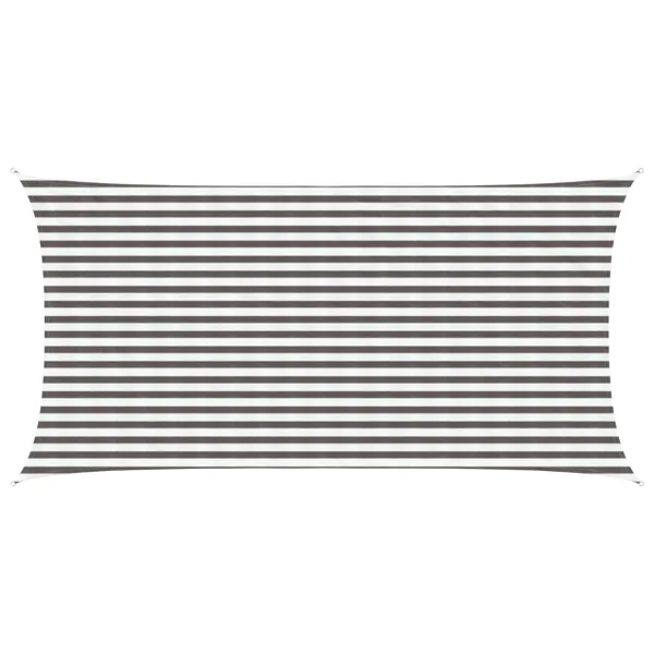 Voile d'ombre Gris clair et blanc 2,5 x 4,5 m HDPE