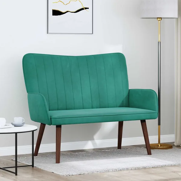 Sofa 2 places Turquoise 115 x 61 x 87 cm Velours