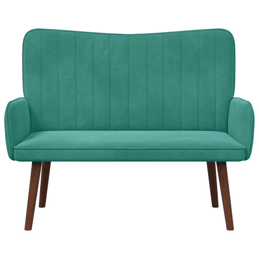 Sofa 2 places Turquoise 115 x 61 x 87 cm Velours - 4
