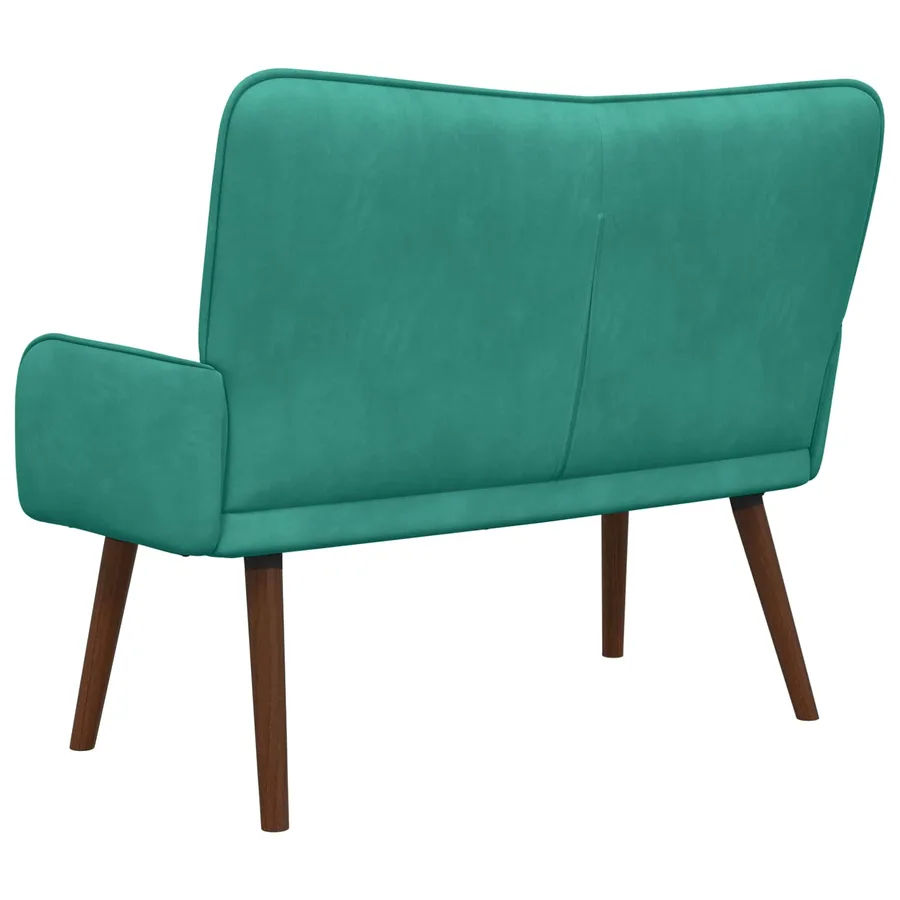 Sofa 2 places Turquoise 115 x 61 x 87 cm Velours - 6