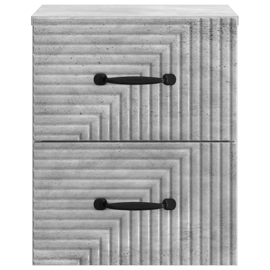 Cabinet de chevet mural Gris béton 34,5 x 33 x 40 cm - 5