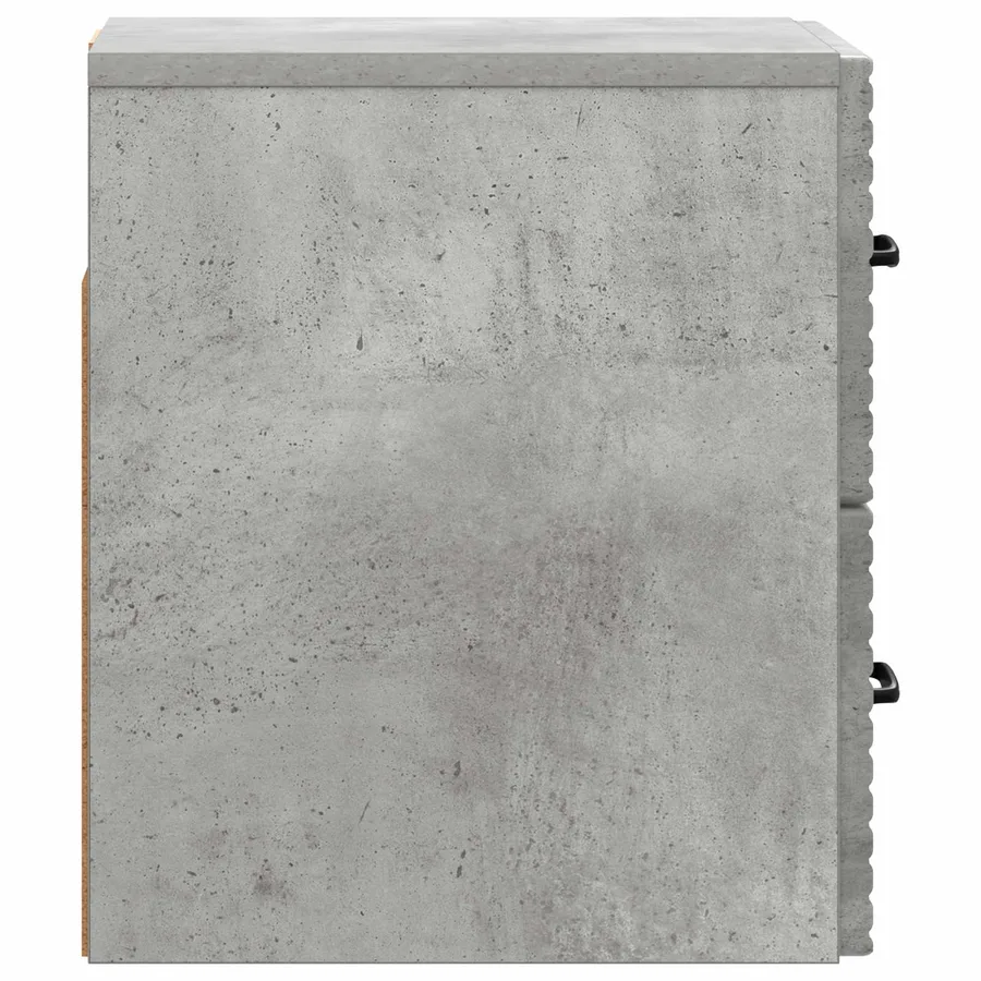 Cabinet de chevet mural Gris béton 34,5 x 33 x 40 cm - 6