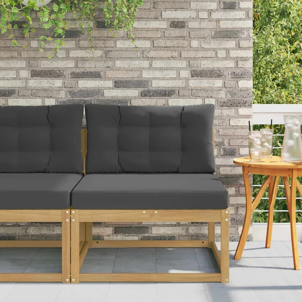 Sofa de milieu extérieur Polyester Blanc