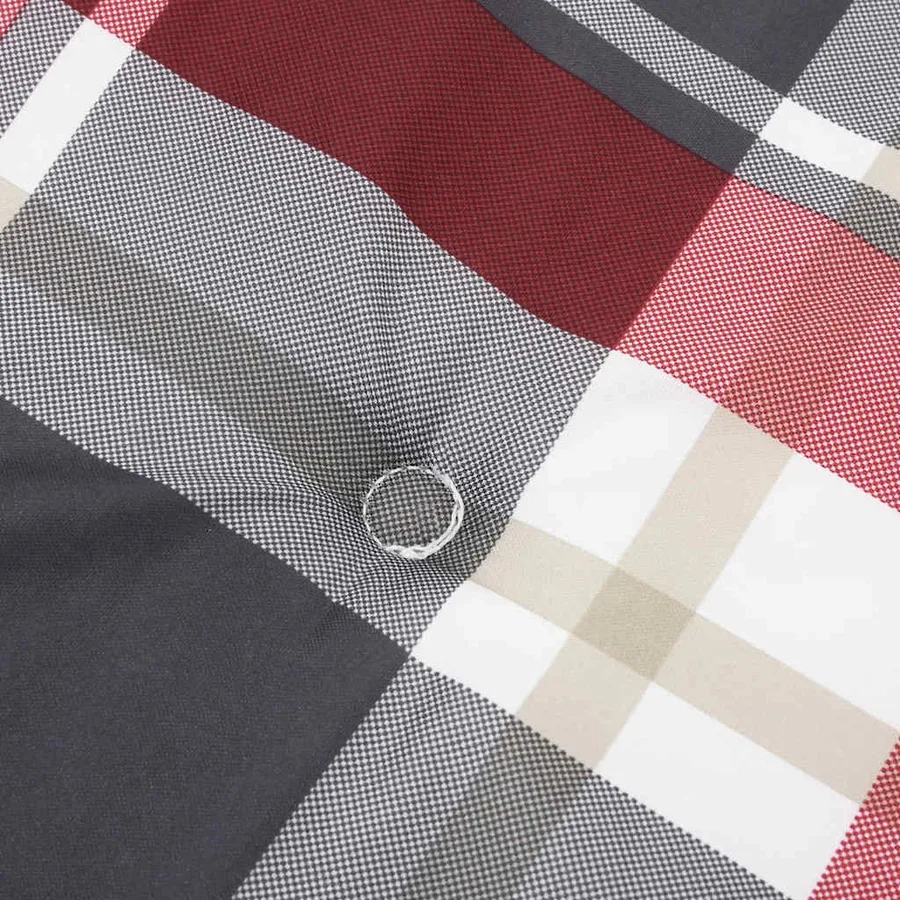 Coussin de chaise de terrasse carreaux rouge (75+105)x50x4 cm - 7