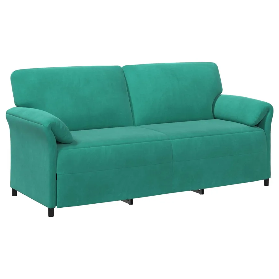 Sofa 3 places Turquoise 198 x 83 x 95 cm Velours - 2