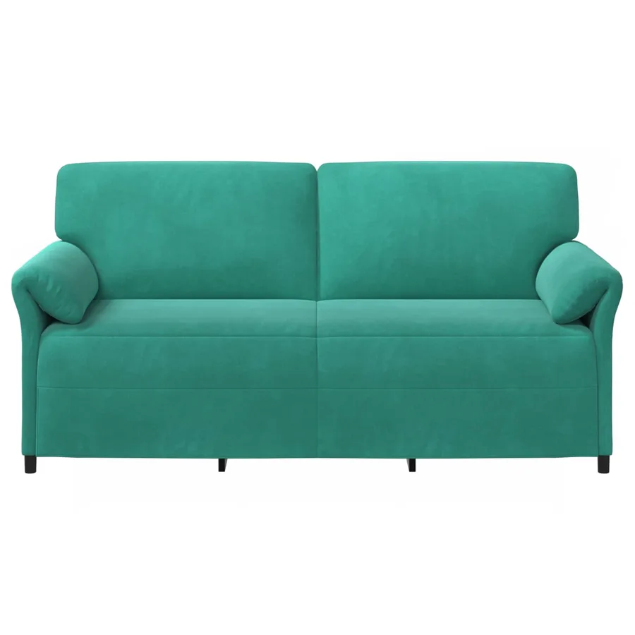 Sofa 3 places Turquoise 198 x 83 x 95 cm Velours - 3