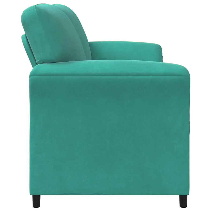 Sofa 3 places Turquoise 198 x 83 x 95 cm Velours - 4