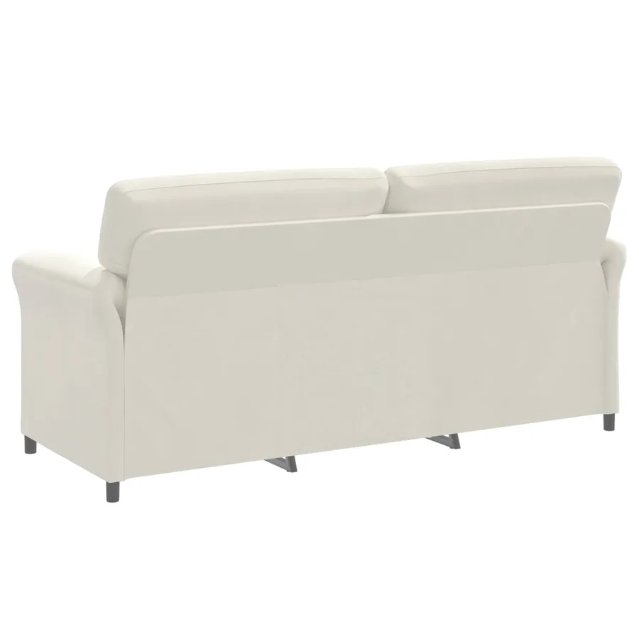 Sofa 3 places Crème 198 x 83 x 95 cm Velours - 5