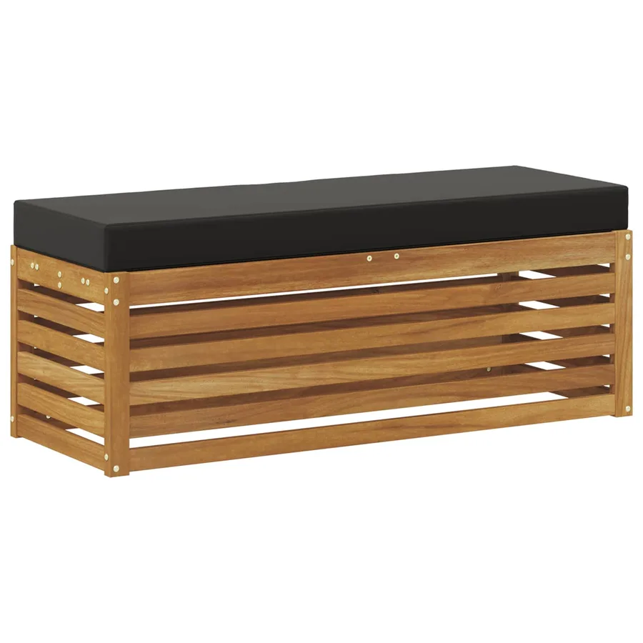 Banc de jardin pliant Bois d'Acacia Massif Naturel - 5